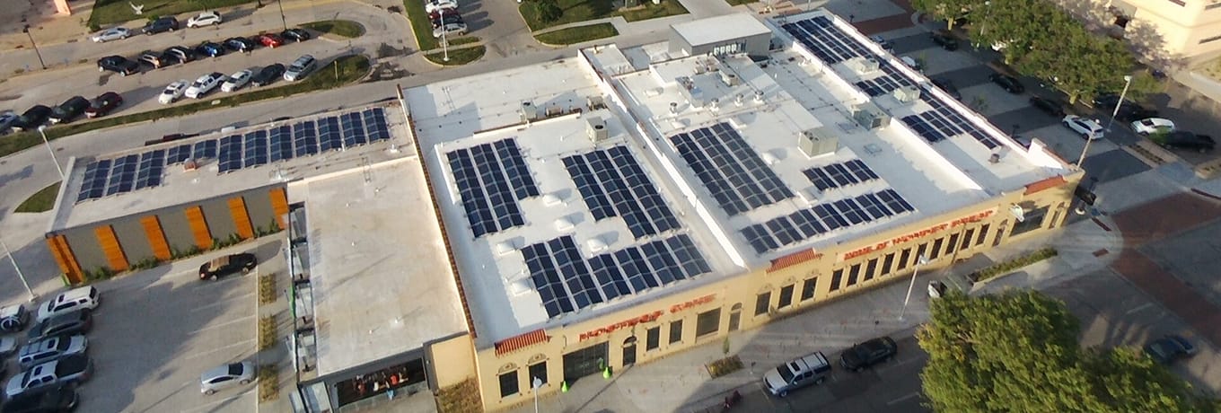 SingleSpeed Brewing Solar Panels on Roof in Waterloo Iowa