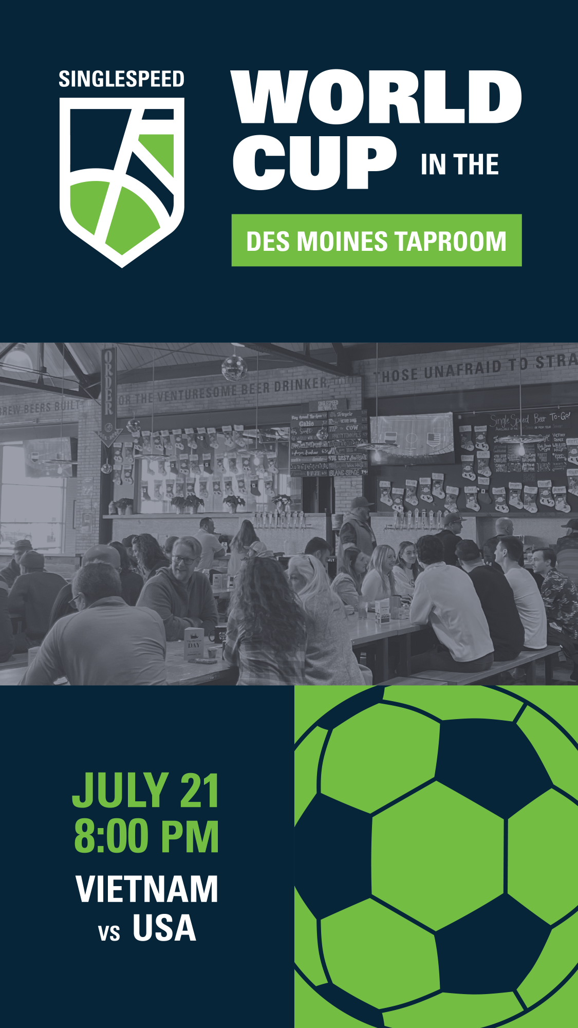 USA vs. Vietnam World Cup in the Des Moines Taproom